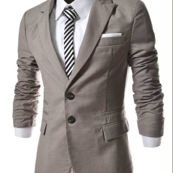 Shop Casual Formal Blazer Men Fashion Business Slim Fit Blazer