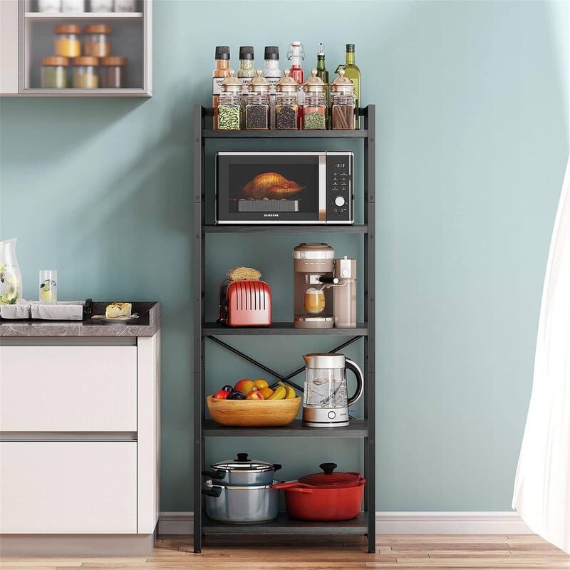 5-Tier Bakers Rack - 15.75"D x 23.62"W x 60.24"H