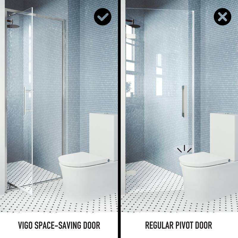 VIGO Astoria Framed Pivot Shower Door