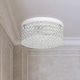 preview thumbnail 24 of 40, Silver Orchid Bergman 12-inch Elipse Round Flushmount