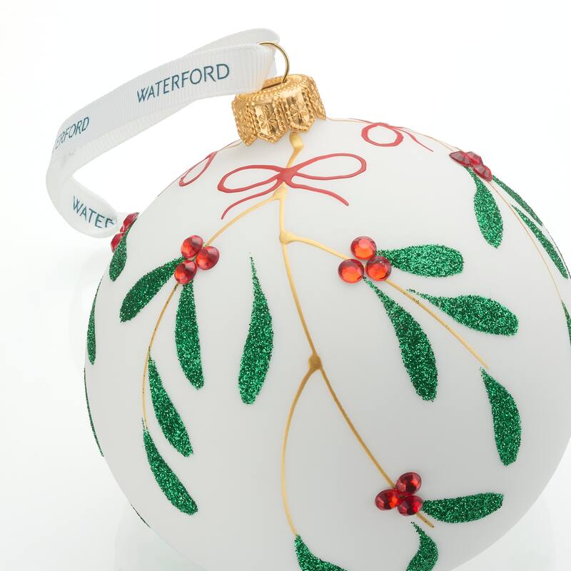 Waterford Holiday Heirlooms Mistletoe Bauble Ornament