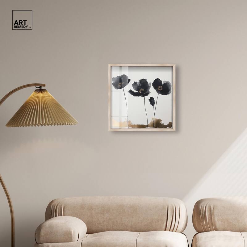 Nocturnal Flowers I Shadowbox by Art Remedy