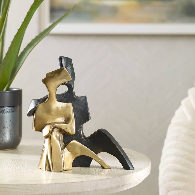 Uttermost Affection Bronze Gold Sculpture, Set of 2 - 8.25'' H X 8'' W X 2.75'' D