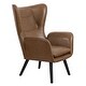 preview thumbnail 70 of 92, Upholstered Wingback Armchair Leisure Accent Chair, Single - 40.55" H x 28.34" W x 33.1" D
