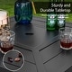 preview thumbnail 9 of 26, MAISON ARTS 3/5-Piece Patio Bar Stool Set of Metal Coffee Table & Textilene Swivel High Bar Stools