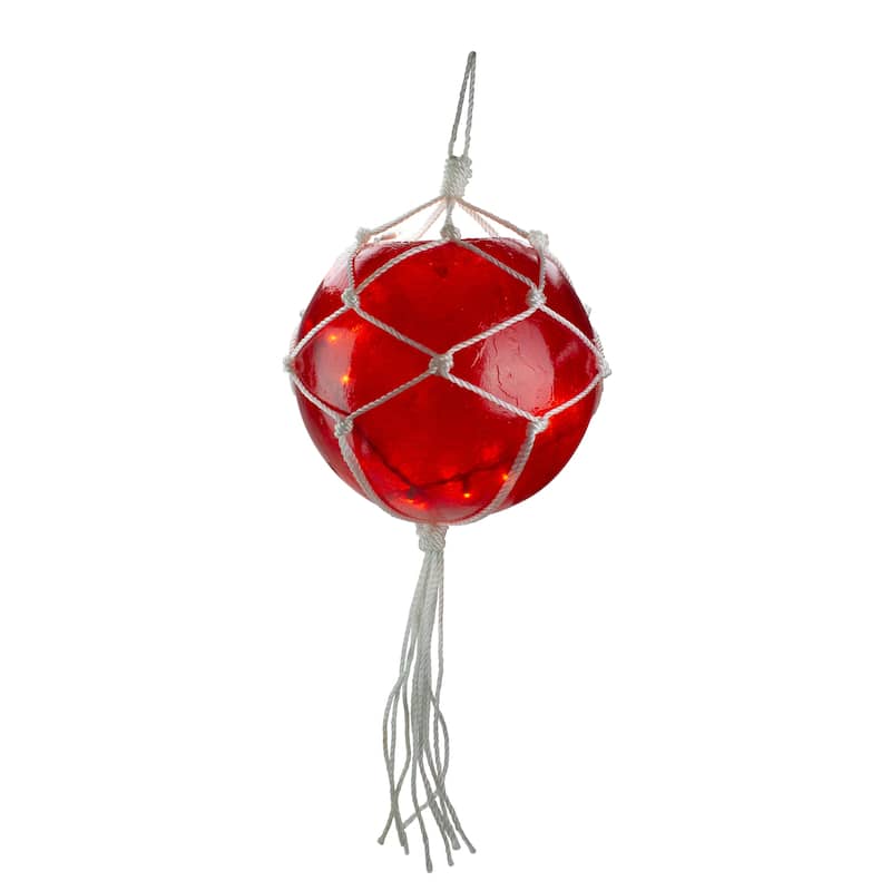 35ct Red Roped Light Ball Outdoor Christmas Decoration 14.4" - 14.25"