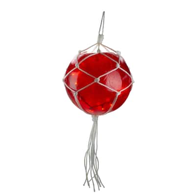 35ct Red Roped Light Ball Outdoor Christmas Decoration 14.4" - 14.25"