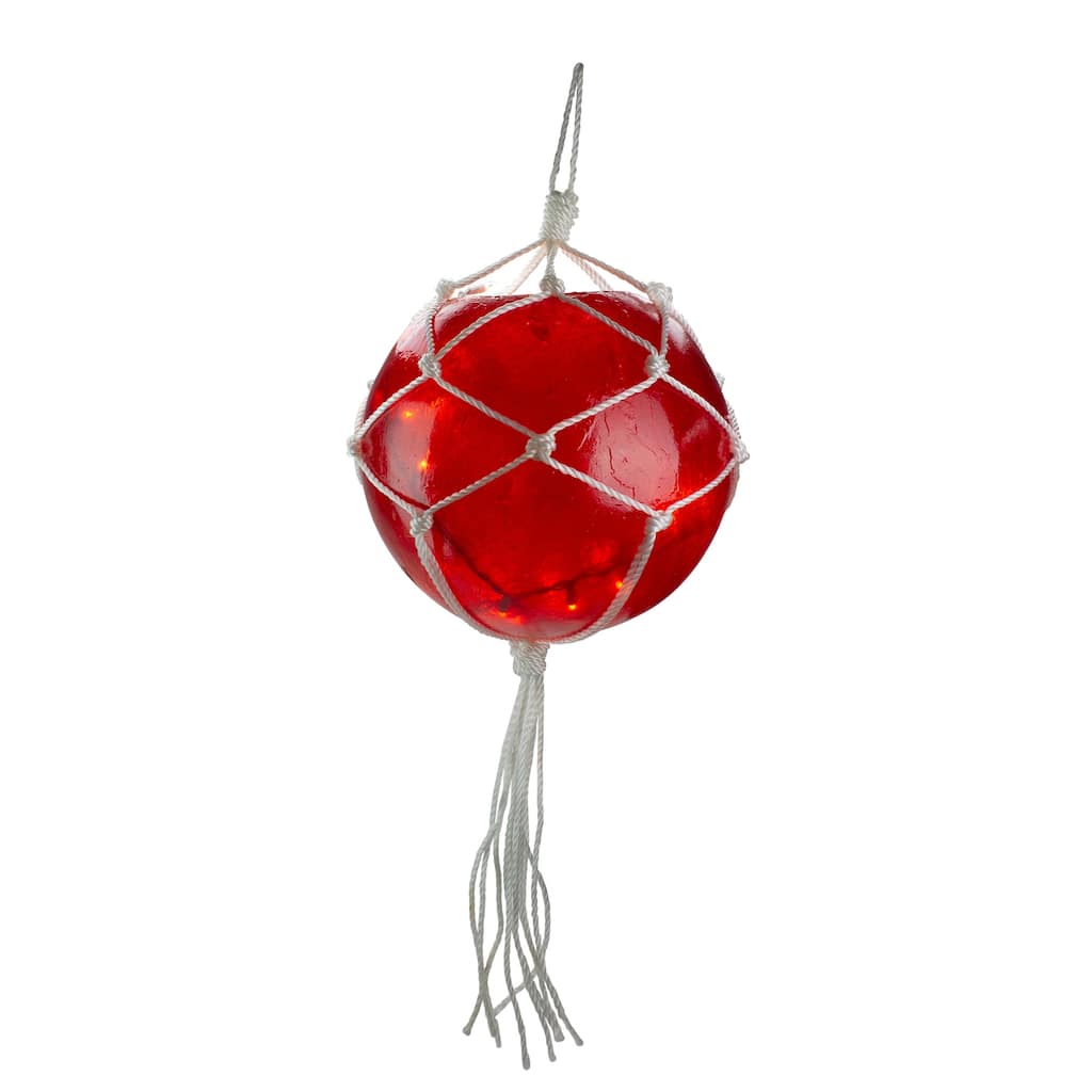 35ct Red Roped Light Ball Outdoor Christmas Decoration 14.4" - 14.25"
