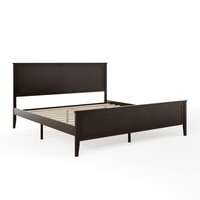 Martha Stewart Wooden Platform Bed with Headboard and Footboard