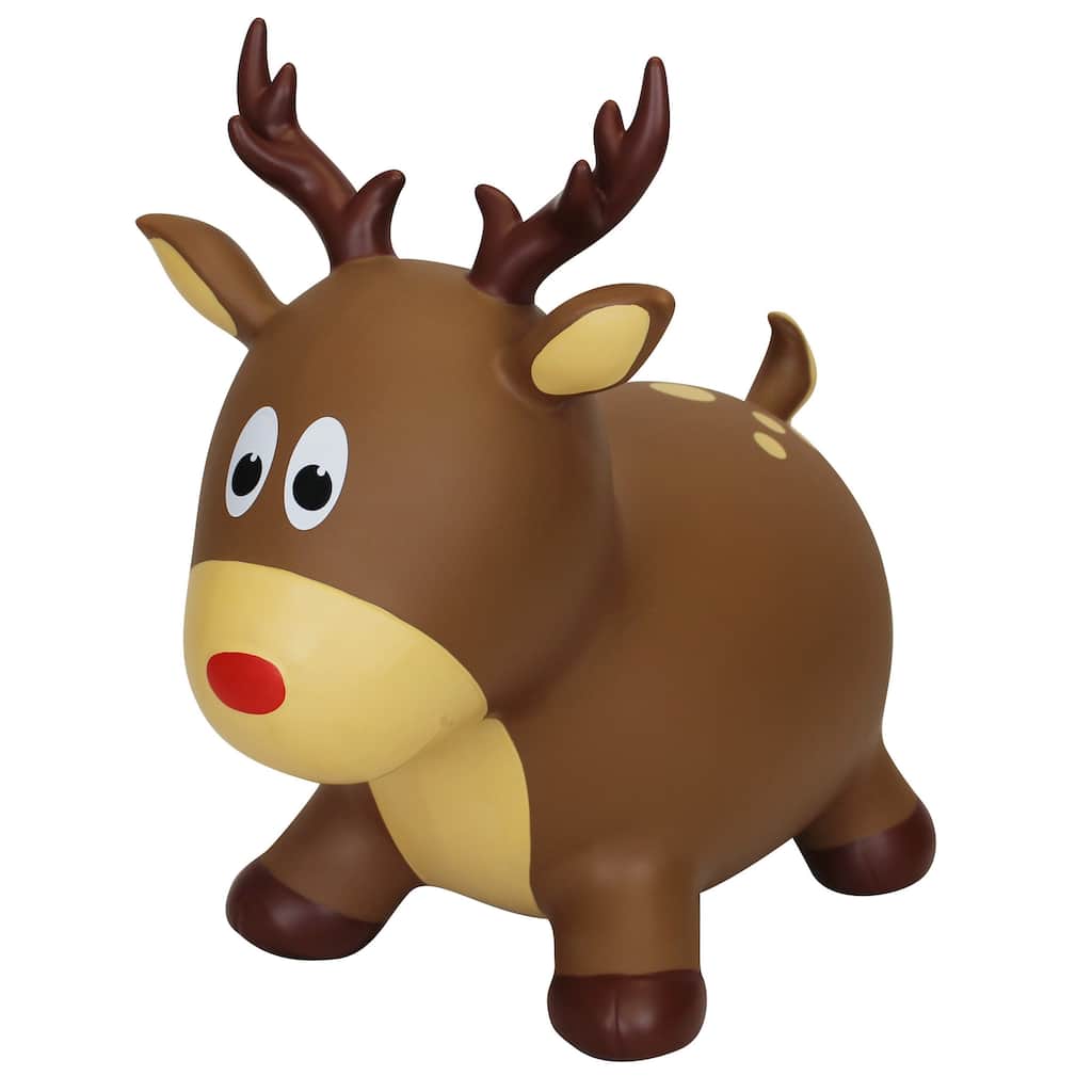 Toddler Boys and Girls Holiday Hopper Bounce Toy, Reindeer