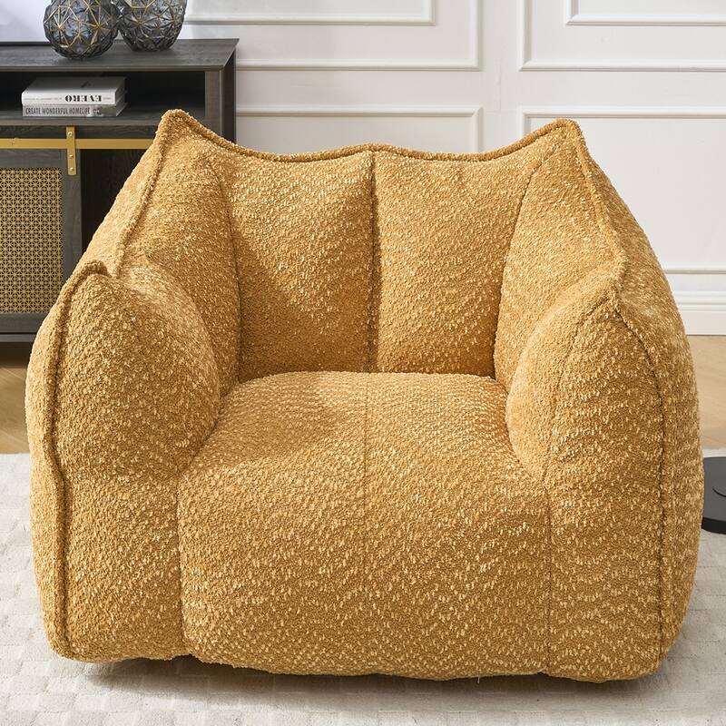 Soft Comfortable Bean Bag Chair for living room and bedroom - Yellow