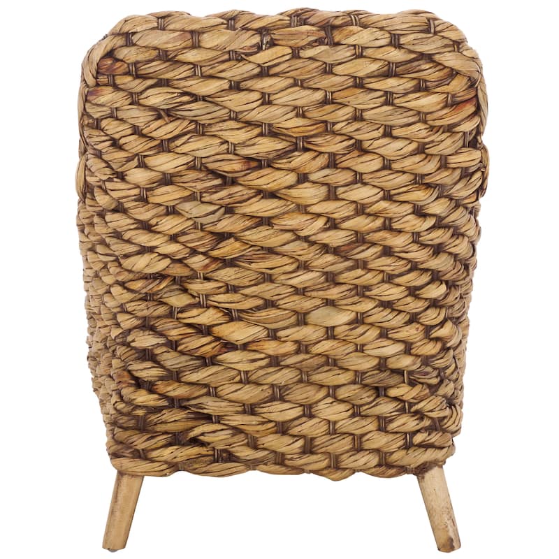 SAFAVIEH Purrl Hyacinth Solid Wood Accent Chair with Cushion, Fully Assembled - 26"W x 26"D x 32"H