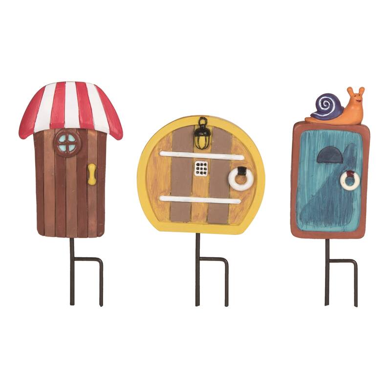 Transpac Resin Fairy Door Y/S Set of 3 Spring Home Decorations