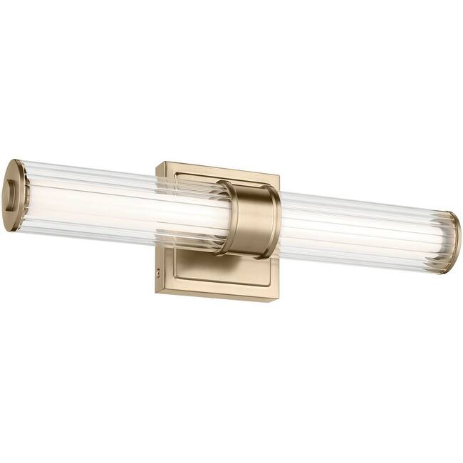 Kichler 55195LED Laurene 2 Light 19" Wide LED Vanity Light with Clear - Champagne Bronze