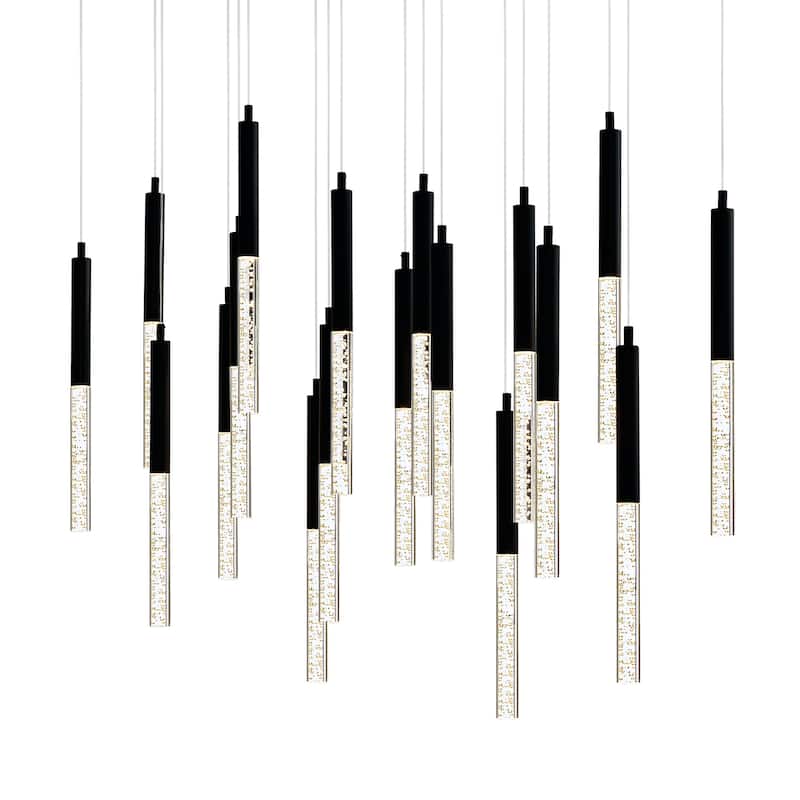 Dragonswatch Integrated LED 48in 18 Pendant Black Chandelier
