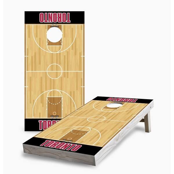 slide 2 of 7, Toronto Raptors Cornhole Game (Choose Wraps or Boards) 2x4 Boards (24" x 48") - Include ALL Accessories