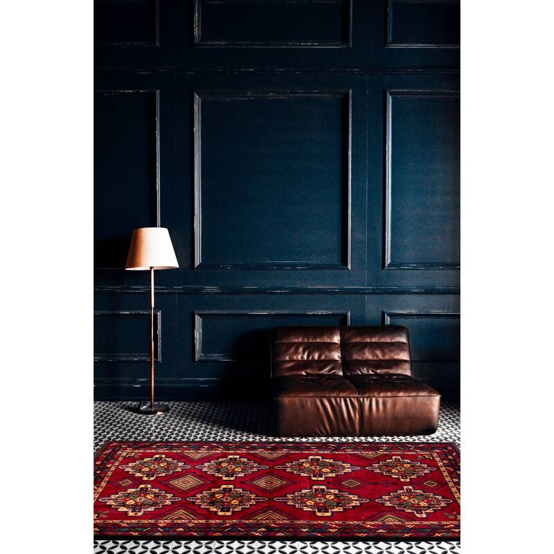 Teimani Red Rug 4'3" x 6'11" - 4'3 x 6'11
