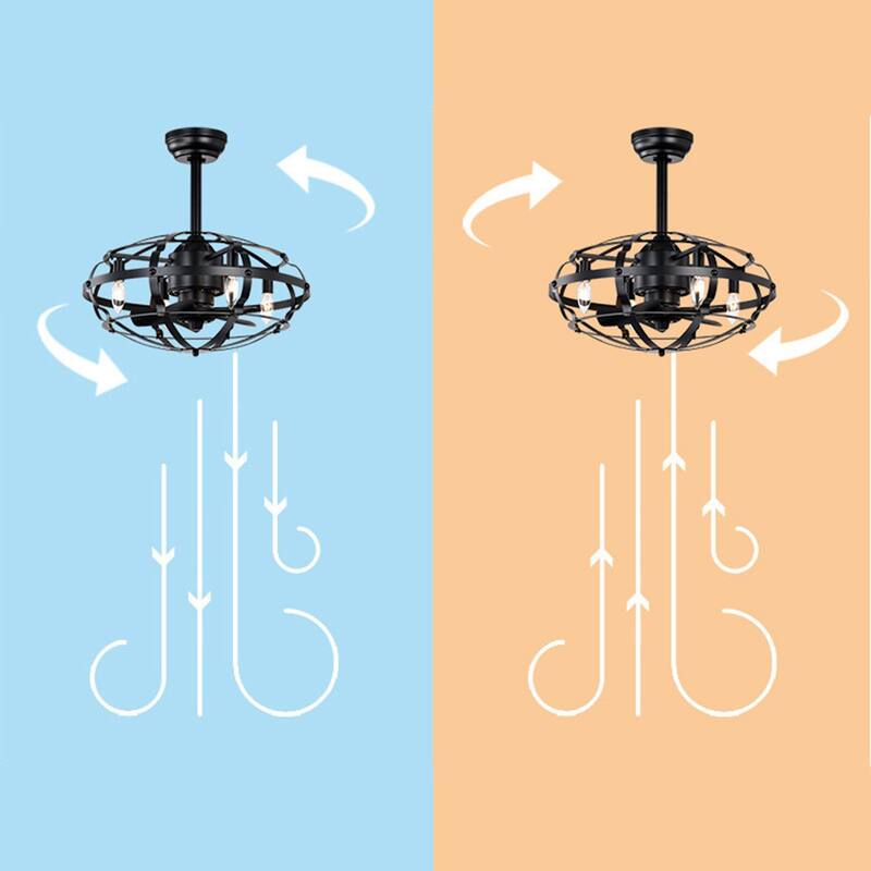 Industrial Ceiling Fan Light Kit for Living Room Bedroom Kitchen