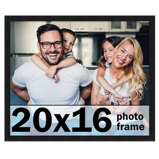 20x16 Frame Black Picture Frame - Complete Modern Photo Frame Includes ...