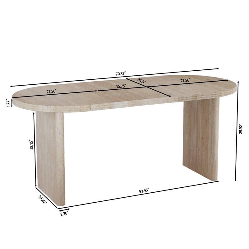 55.12"-70.87"Modern Extendable Dining Table With Removable Extension Leaves, Suitable For Dining Rooms, Kitchens