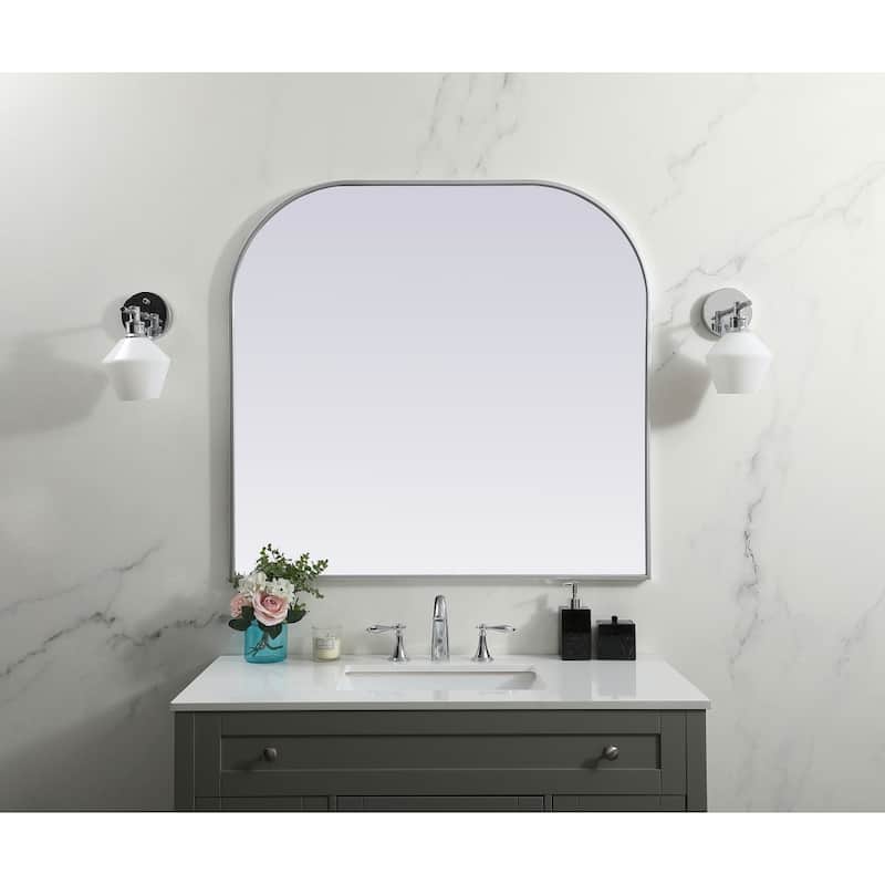 Indigo Home Metal Frame Arch Mirror 40x38 Inch
