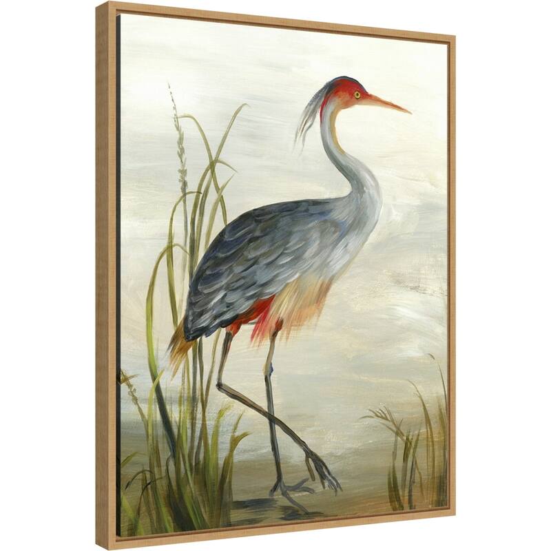 Canvas Art Framed 'Grey Heron' by Aimee Wilson