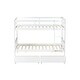 preview thumbnail 12 of 18, White 2 in 1 Rubber Wood Bunk Bed with 2 Drawers,Twin Over Twin Kids Bed for Home