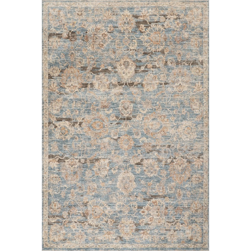 Nuloom Cynedra Traditional Vintage Floral Area Rug - 9' x 11' 10" - Blue - Rectangle