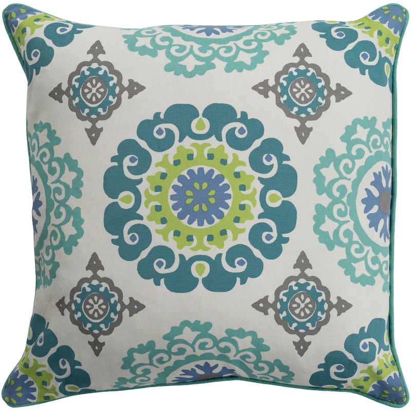 Artistic Weavers Jacquelyn Medallion Modern Mint Feather Down or Poly Filled Throw Pillow 20-inch