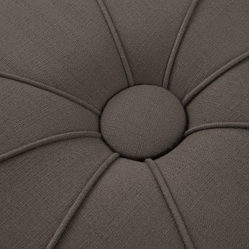 Madison Park Aberdeen Upholstered Tufted Oval Oversized Ottoman