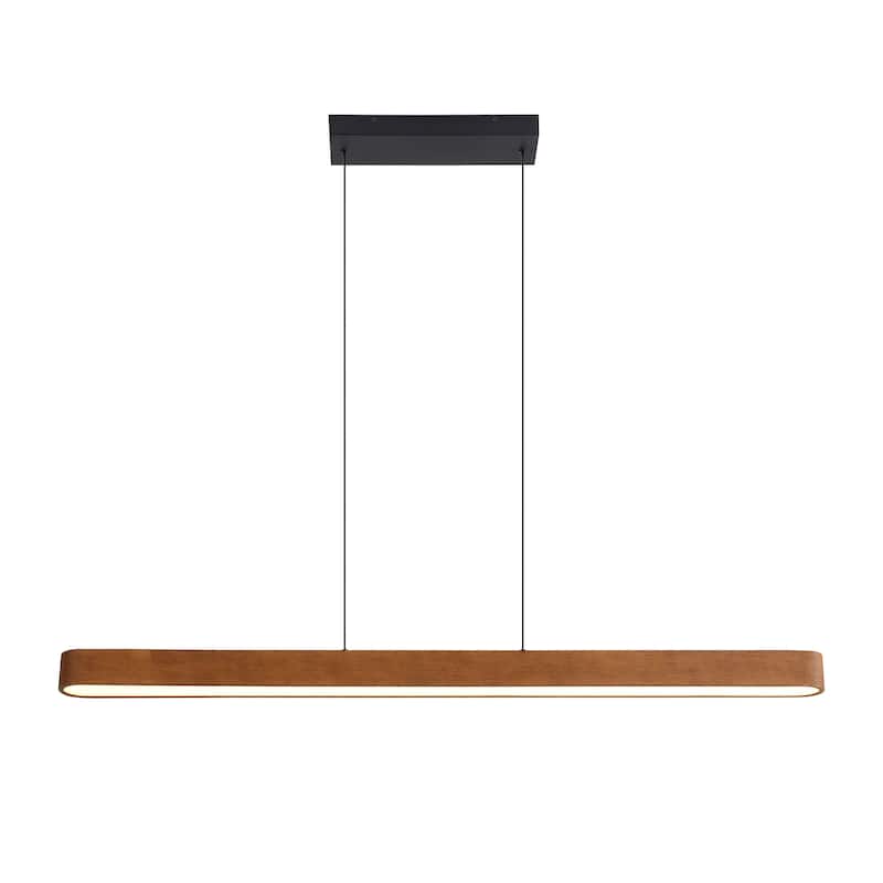 Wry Lighting Silva Integrated LED Pendant in Walnut - Brown