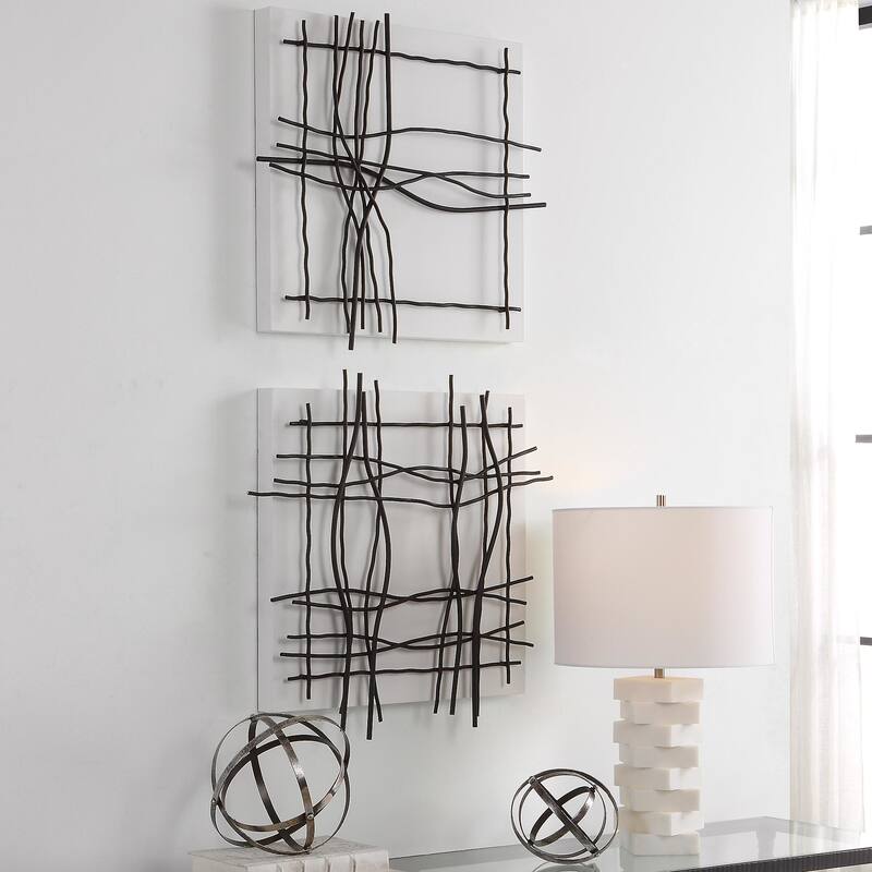 Uttermost 04341 Genesis 23" x 23" Frameless Decorative Panels - Set of