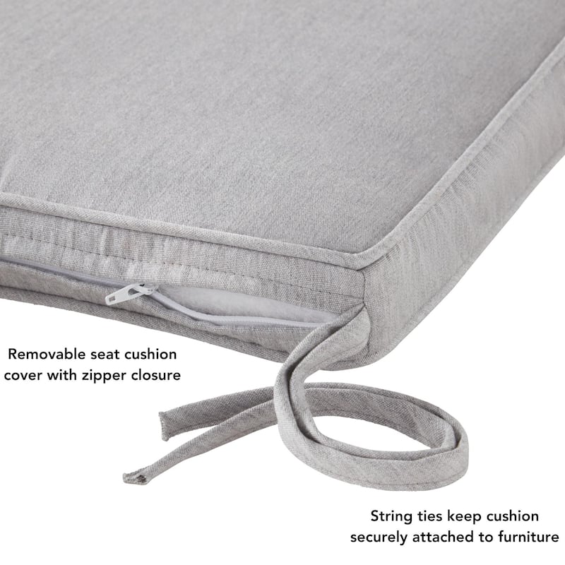 Sunbrella Indoor/ Outdoor 17-inch Square Corded Chair Pad (Set of 2)