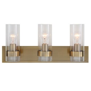 Uttermost Cardiff Antique Brass 3 Light Vanity - 10.13"H x 23"W x 5.75"D