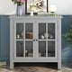 preview thumbnail 2 of 59, 31.5’’ Storage Cabinet with Doors and Adjustable Shelf 	Grey