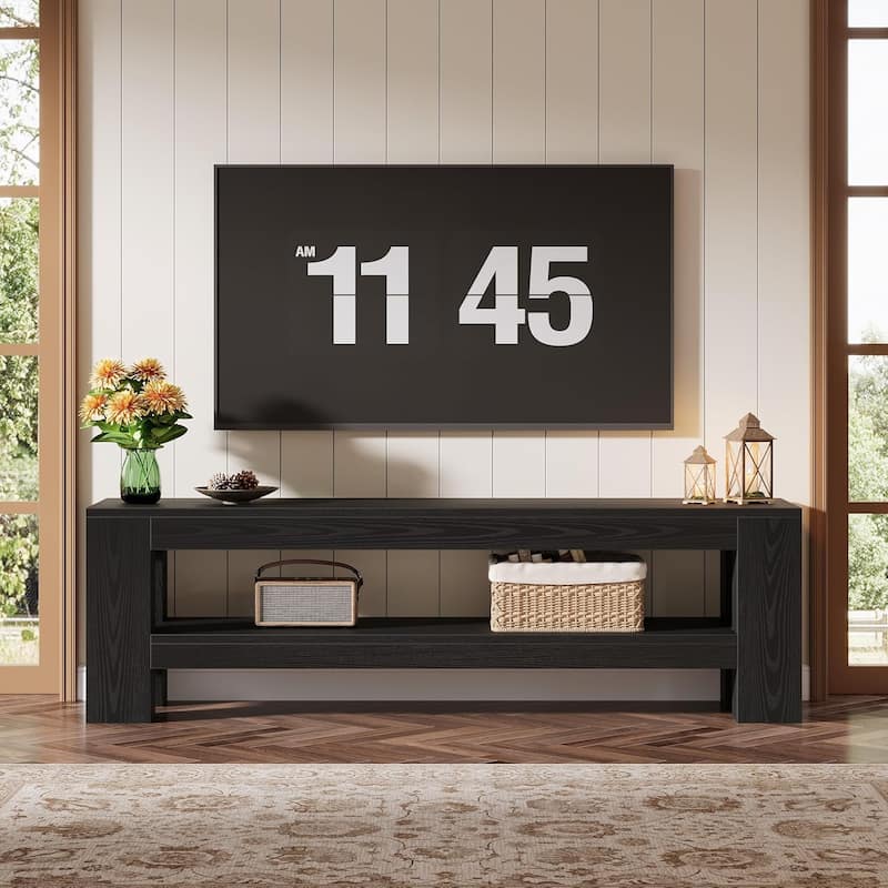 TV Stand, Media Console with Storage Shelves, Entertainment Center Television Console Accent Cabinet for Living Room, Bedroom