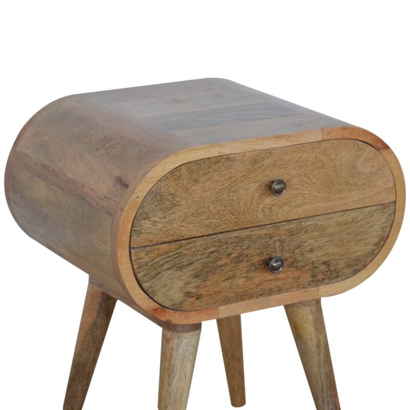 Artisan Furniture Solid Wood Circular Nightstand