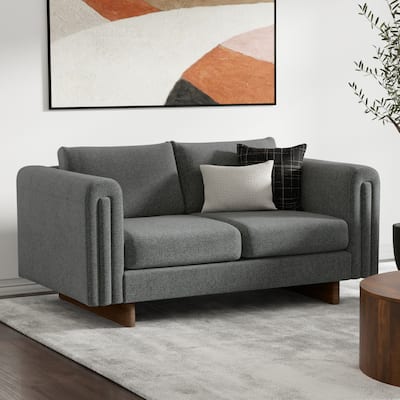WYNDENHALL Drayton 61 inch Wide Contemporary Loveseat Sofa in Tightly Woven Performance Fabric -  61" W x 38" D x 30" H