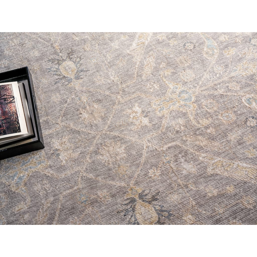 Artisan Handmade Wool/Nylon in Camel Area Rug