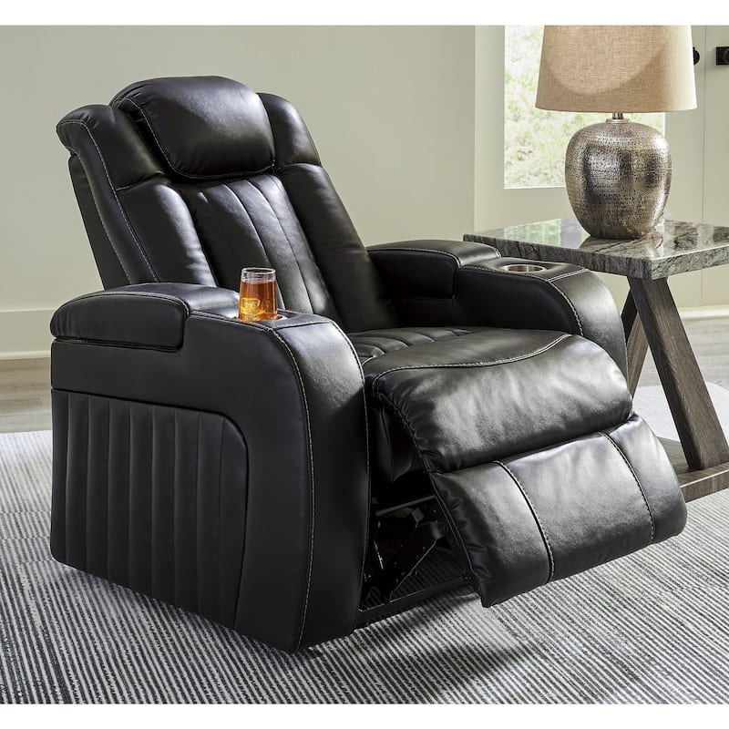 Signature Design by Ashley Caveman Den Midnight Power Recliner