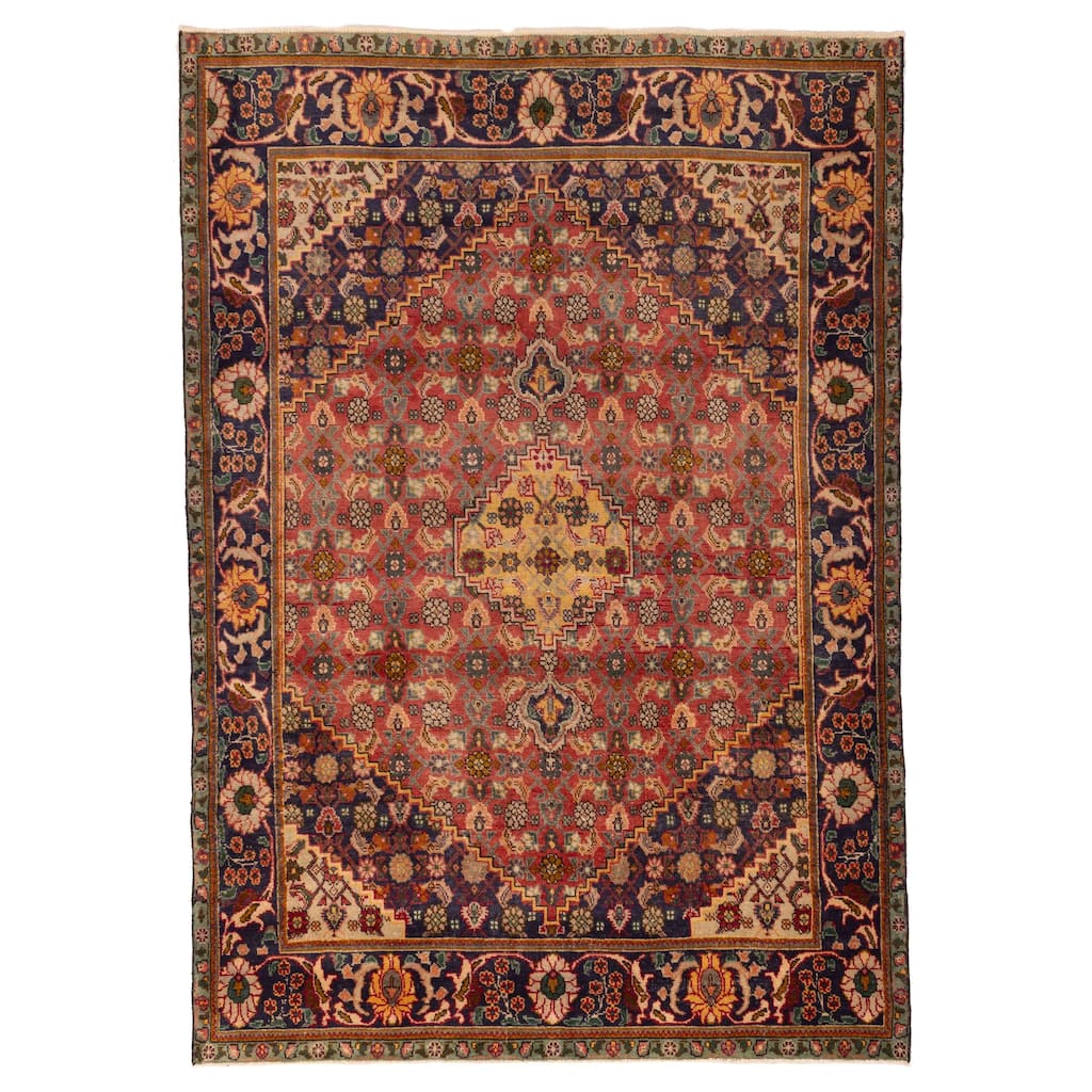 ECARPETGALLERY Hand-knotted Andelz Red Wool Rug - 6'3 x 9'2