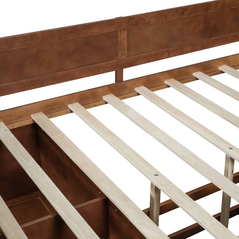 Modern Daybed with Drawers and Shelves