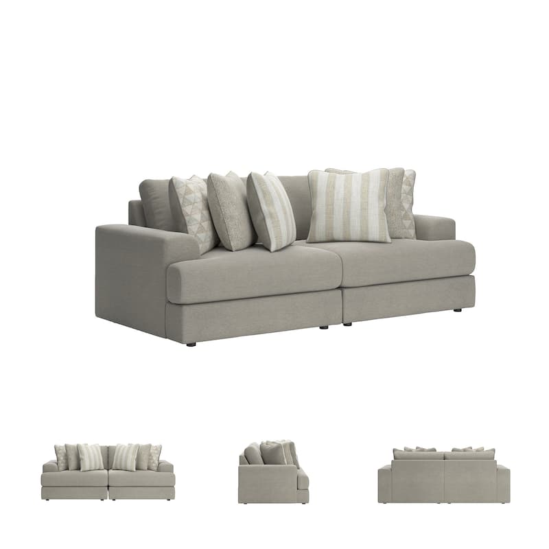 Signature Design by Ashley Avaliyah Gray 2-Piece Sectional Loveseat - 93" W x 44" D x 37" H
