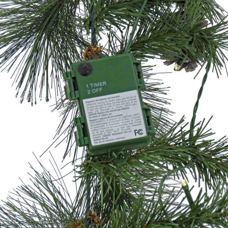 National Tree Company 9 ft. Whitter Pine Garland with LED Lights - 9 ft
