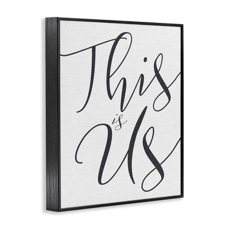 Stupell This Is Us Typography Framed Giclee Texture Art