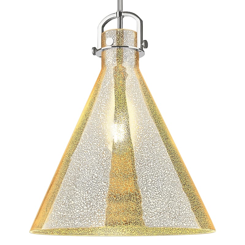 Innovations Lighting 410-1SL-G411-18ME Newton Cone 18" Wide Pendant - Polished Nickel