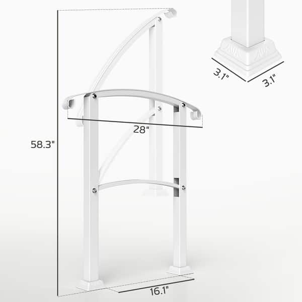 4 Step Handrails Outdoor Steps Wrought Iron Stair Railing