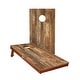 preview thumbnail 1 of 3, Rustic Wood All-Weather Cornhole Boards NO Bags - Add Board Lights