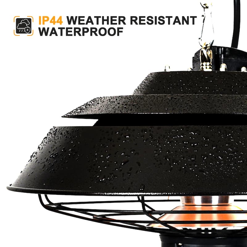 1500W Electric Outdoor Hanging Patio Heater with Remote Control