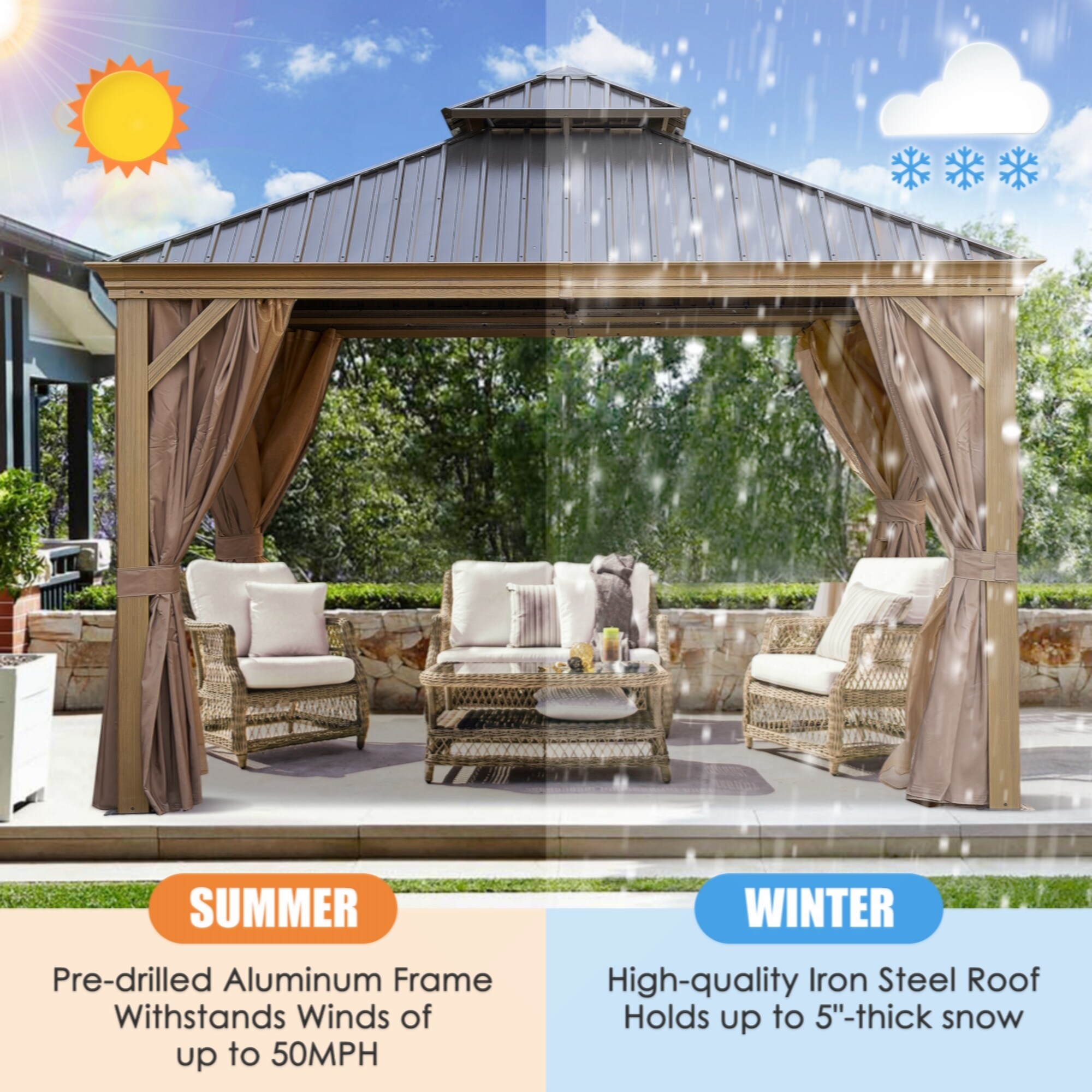 【Adul】PATIO Miniyam 44 Pcs Interlocking Deck Tiles, 12
